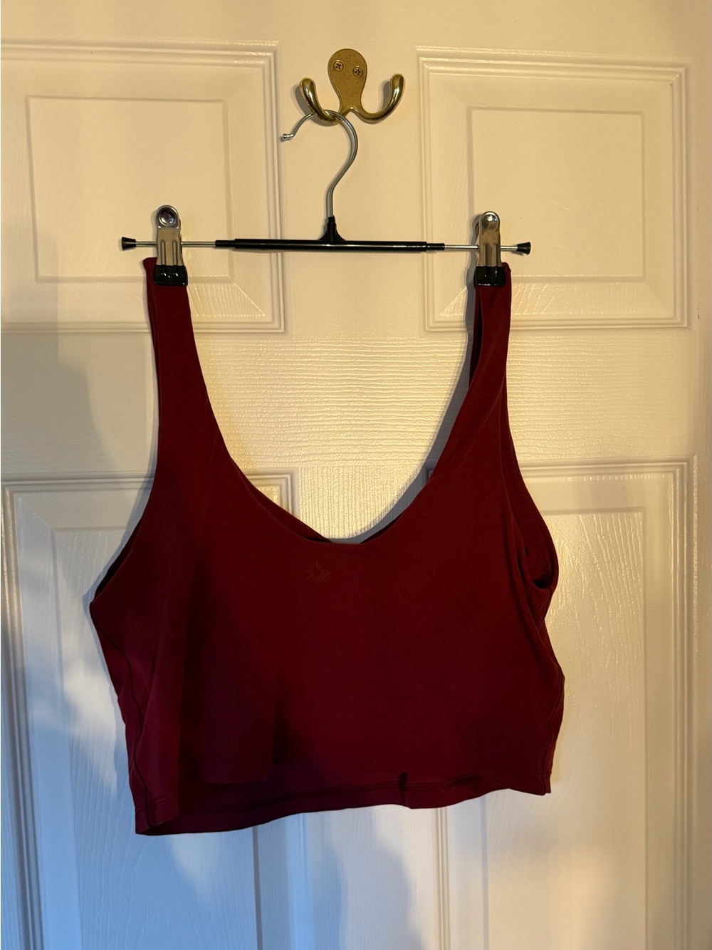 aerie Wine Red V-Neck Sports Bra - Picture 2 of 3